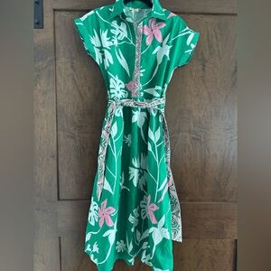 NWT Maude Vivante Rylie Mint Flora Cotton Dress